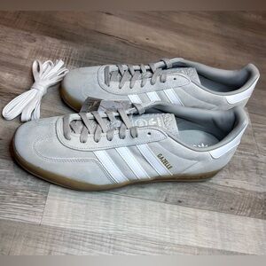 Adidas Originals Gazelle Indoor Grey White Gold JQ0176 Mens Shoes Sneakers